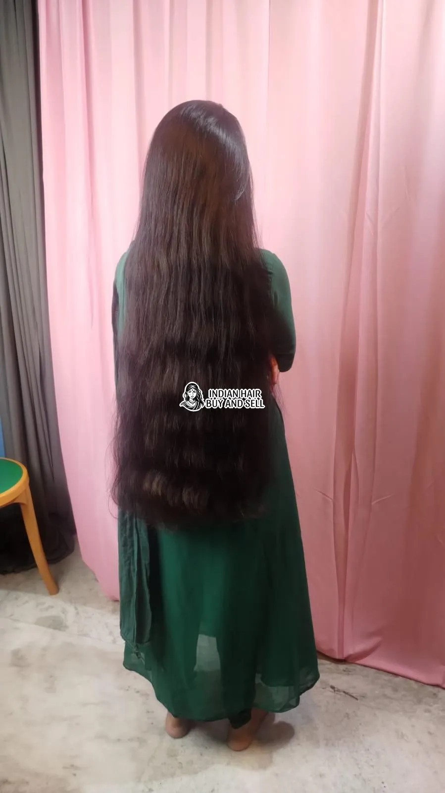 Black wavy nurtured hair